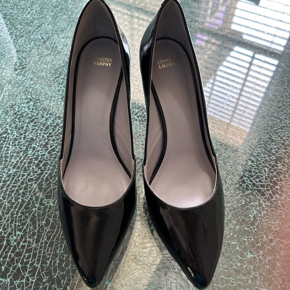 Johnston & Murphy Black Patent Leather Heels